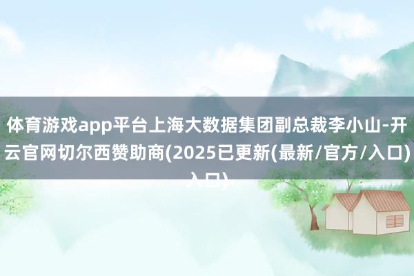 体育游戏app平台上海大数据集团副总裁李小山-开云官网切尔西赞助商(2025已更新(最新/官方/入口)