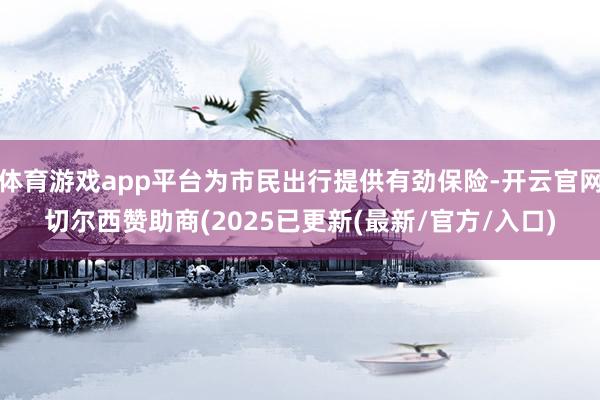 体育游戏app平台为市民出行提供有劲保险-开云官网切尔西赞助商(2025已更新(最新/官方/入口)